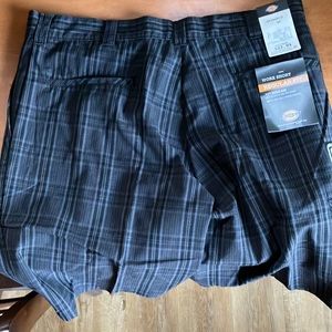 Black and grey plaid shorts size 36 waist, Dickies. New with tags.
